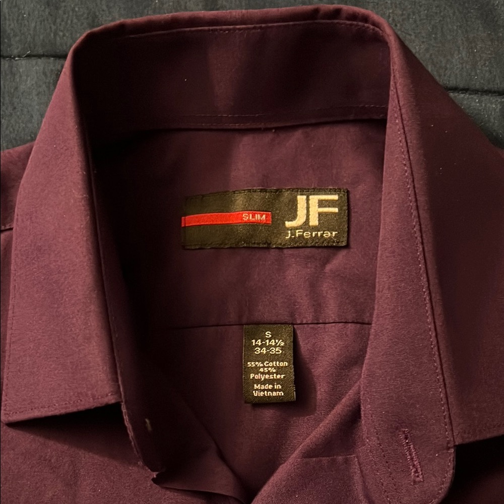 JF J. Ferrar Slim Fit Purple Shirt